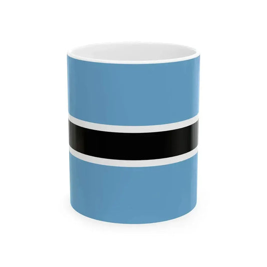 Flag of Botswana (Botswana) White Coffee Mug 11oz - Go Mug Yourself