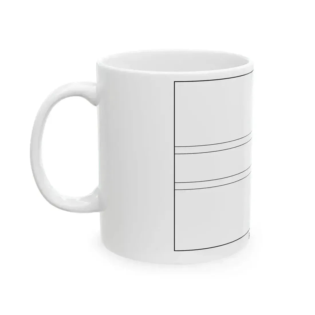Flag of Botswana colouring page (Botswana) White Coffee Mug - Go Mug Yourself