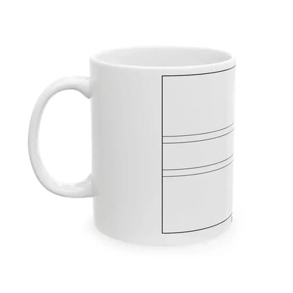 Flag of Botswana colouring page (Botswana) White Coffee Mug - Go Mug Yourself