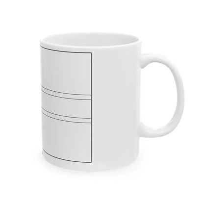 Flag of Botswana colouring page (Botswana) White Coffee Mug - Go Mug Yourself