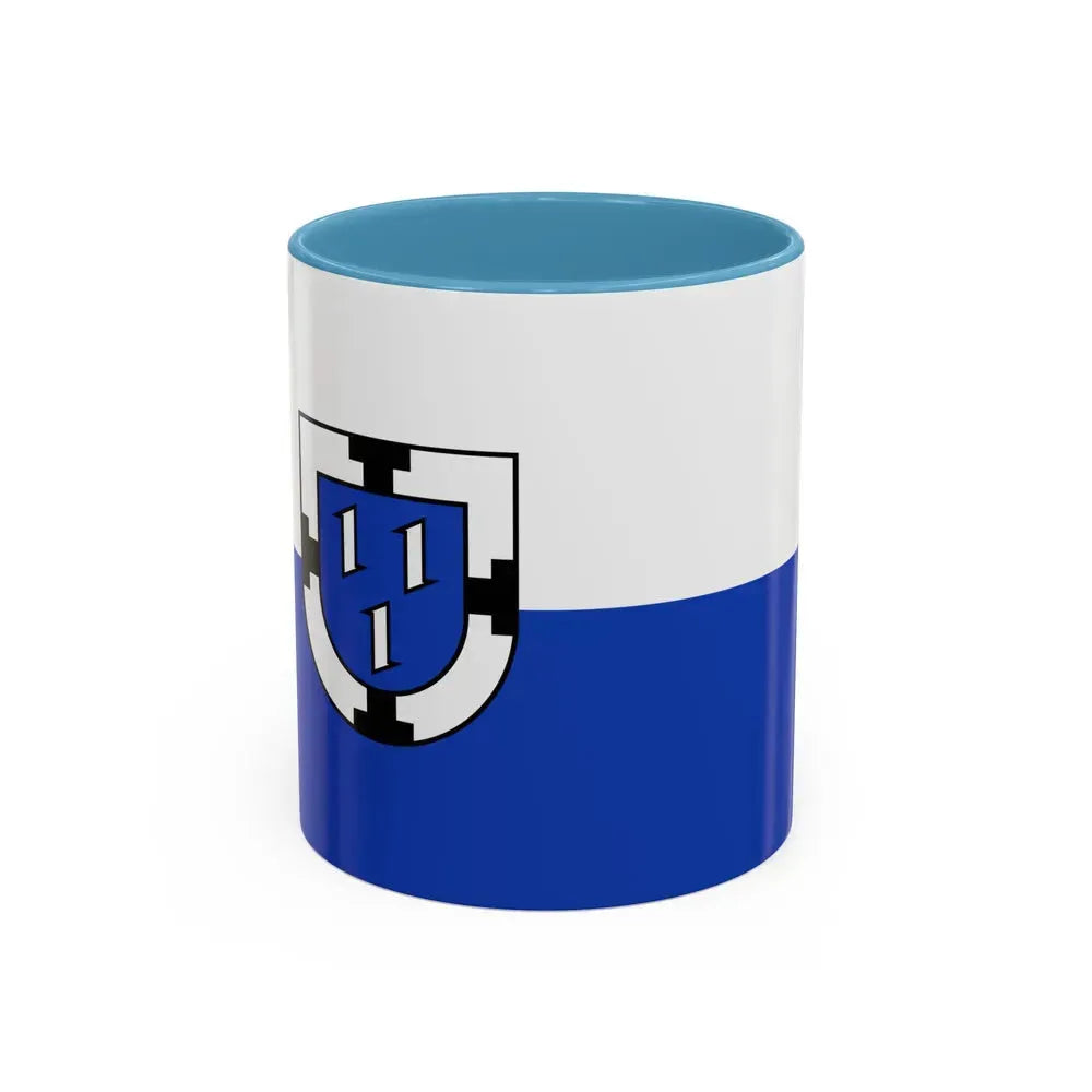 Flag of Bottrop Germany - Accent Coffee Mug 11oz Light Blue - Go Mug Yourself