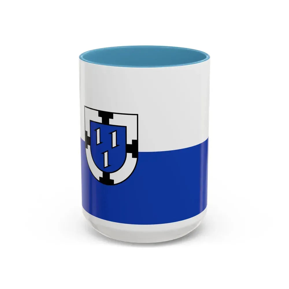 Flag of Bottrop Germany - Accent Coffee Mug 15oz Light Blue - Go Mug Yourself