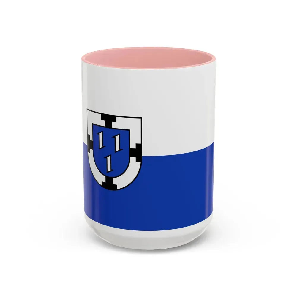 Flag of Bottrop Germany - Accent Coffee Mug 15oz Pink - Go Mug Yourself