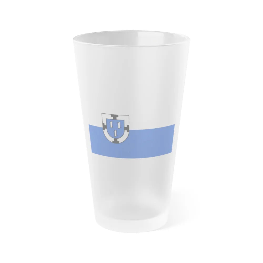 Flag of Bottrop Germany - Frosted Pint Glass 16oz-16oz-Frosted-Go Mug Yourself