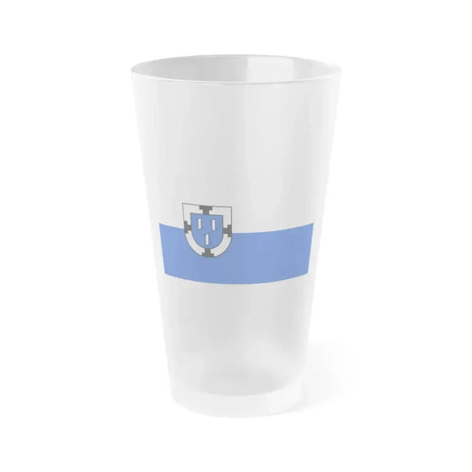 Flag of Bottrop Germany - Frosted Pint Glass 16oz 16oz Frosted - Go Mug Yourself