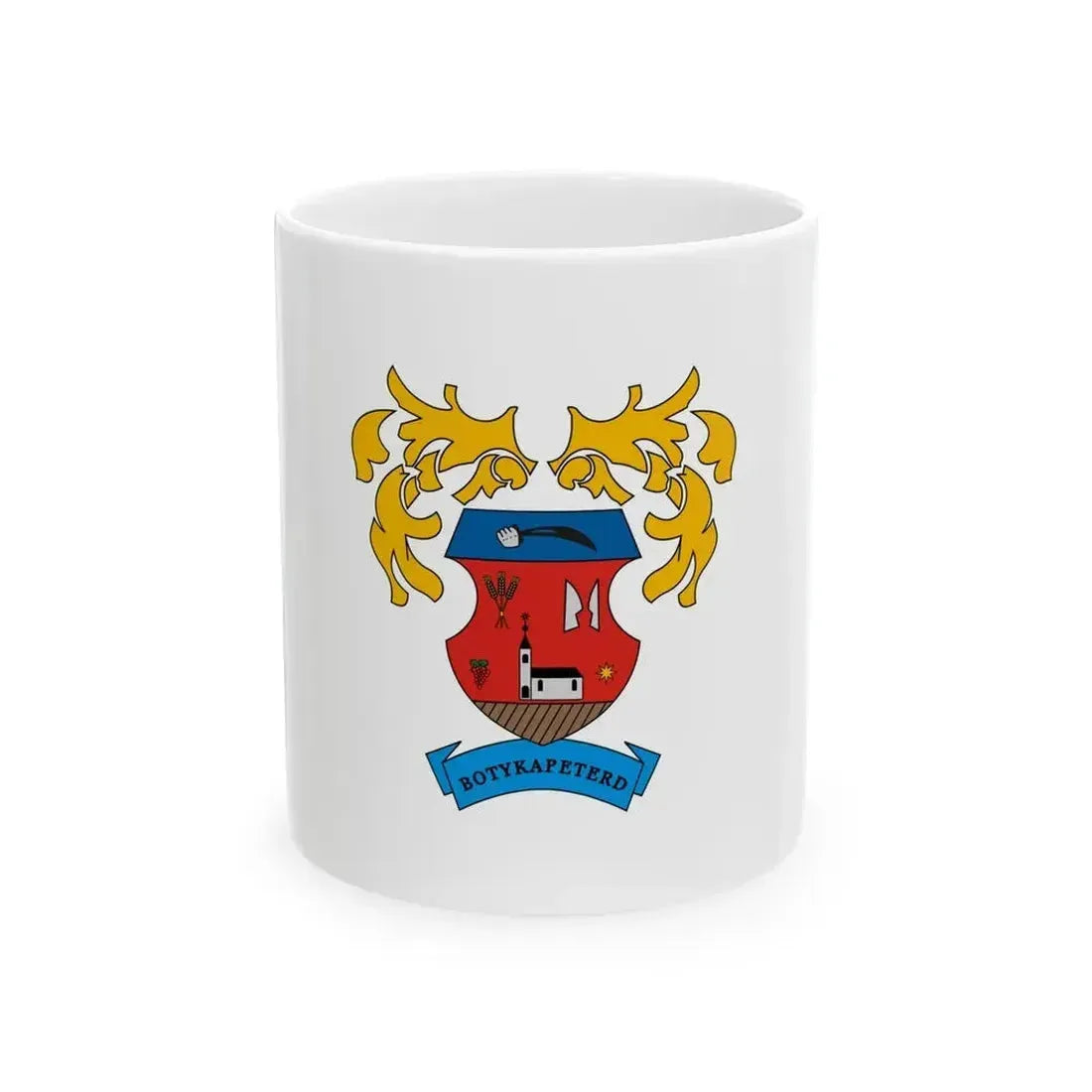 Flag of Botykapeterd (Hungary) White Coffee Mug 11oz - Go Mug Yourself