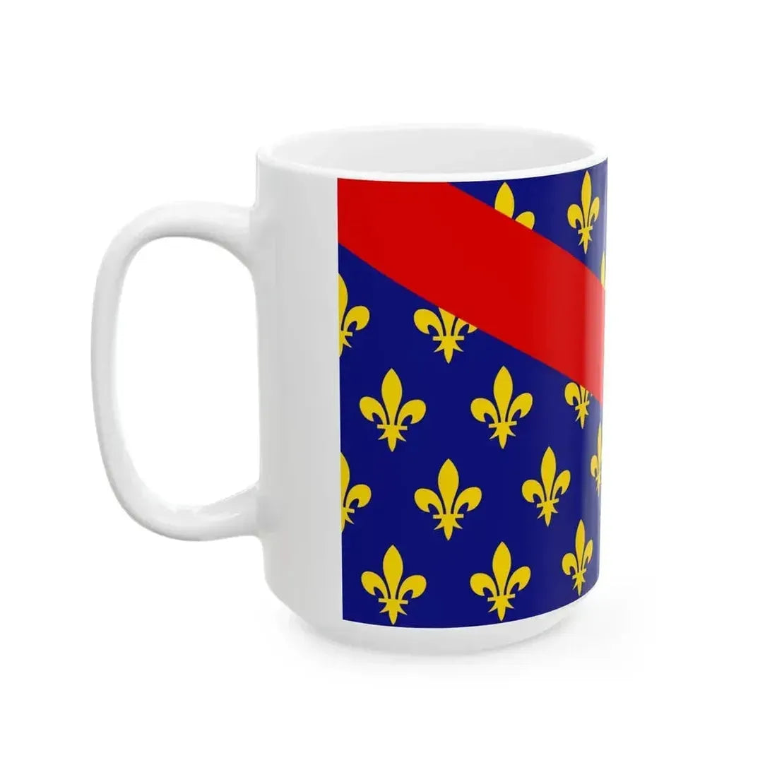 Flag of Bourbonnais (Belgium) White Coffee Mug - Go Mug Yourself
