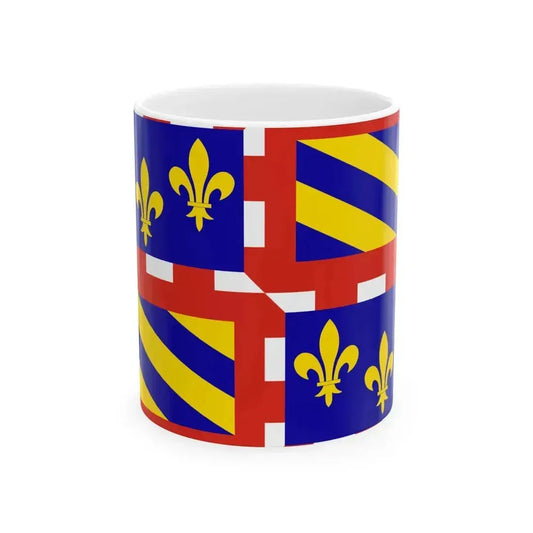Flag of Bourgogne (Belgium) White Coffee Mug 11oz - Go Mug Yourself