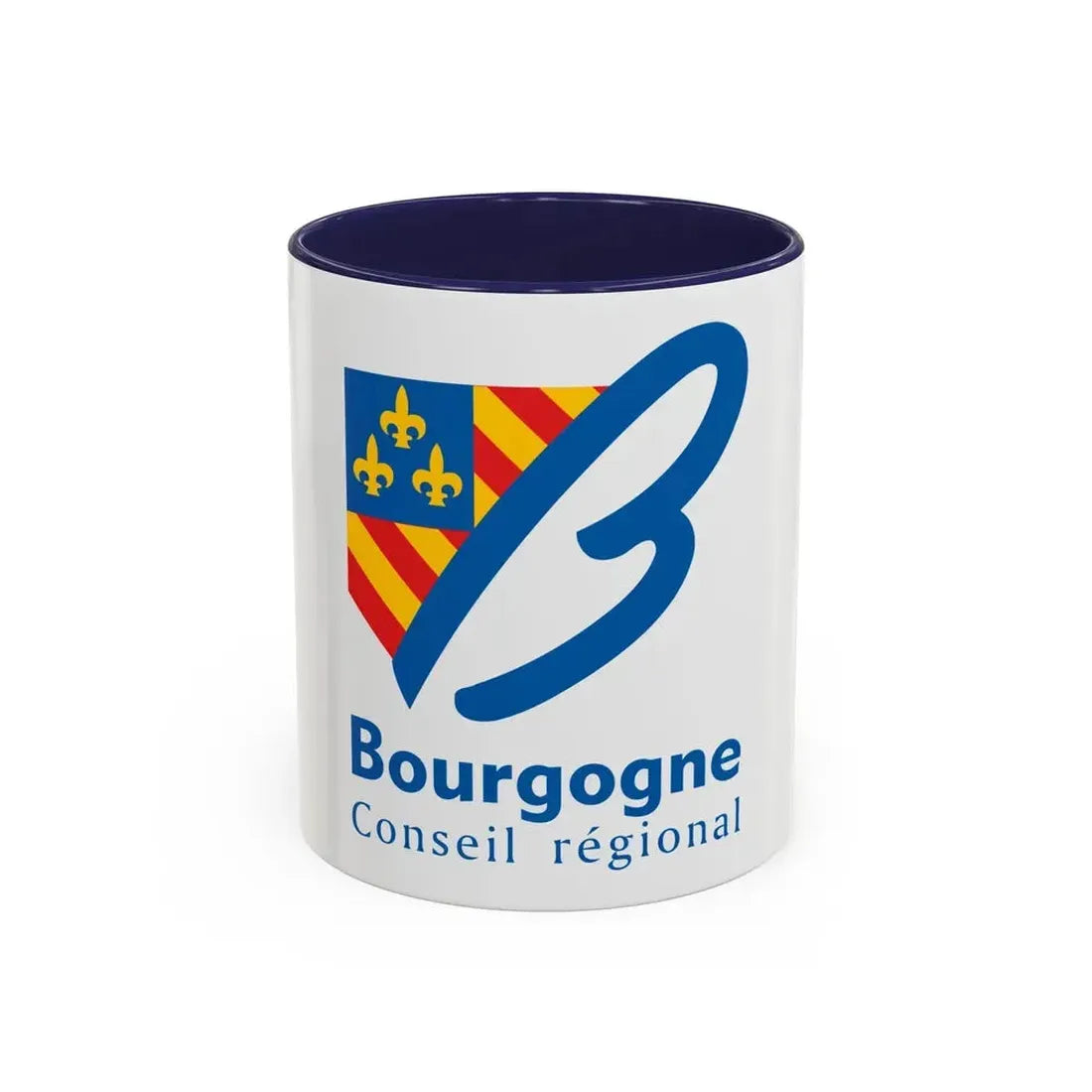 Flag of Bourgogne France 2 - Accent Coffee Mug 11oz Navy - Go Mug Yourself