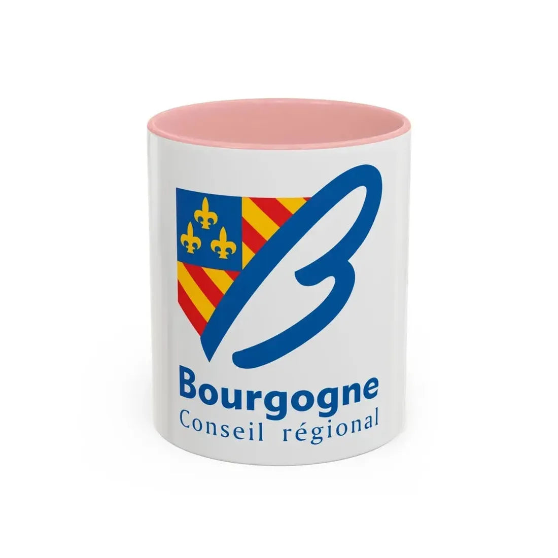 Flag of Bourgogne France 2 - Accent Coffee Mug 11oz Pink - Go Mug Yourself
