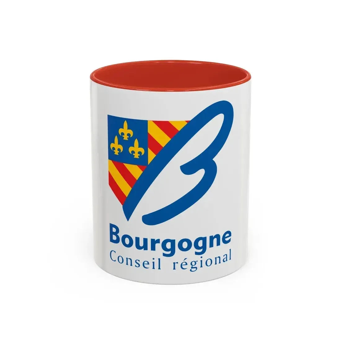 Flag of Bourgogne France 2 - Accent Coffee Mug 11oz Red - Go Mug Yourself