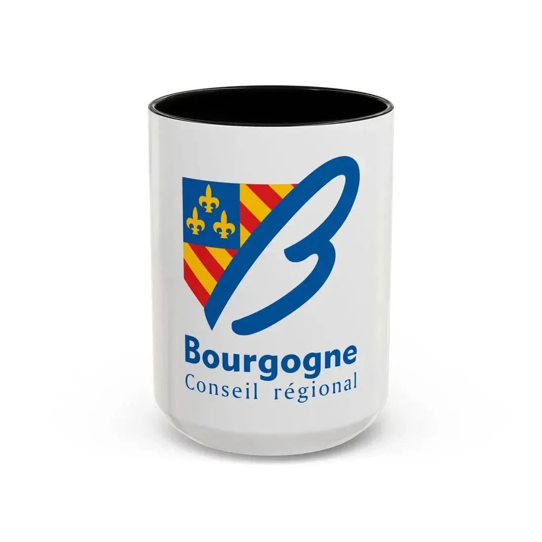 Flag of Bourgogne France 2 - Accent Coffee Mug 15oz Black - Go Mug Yourself