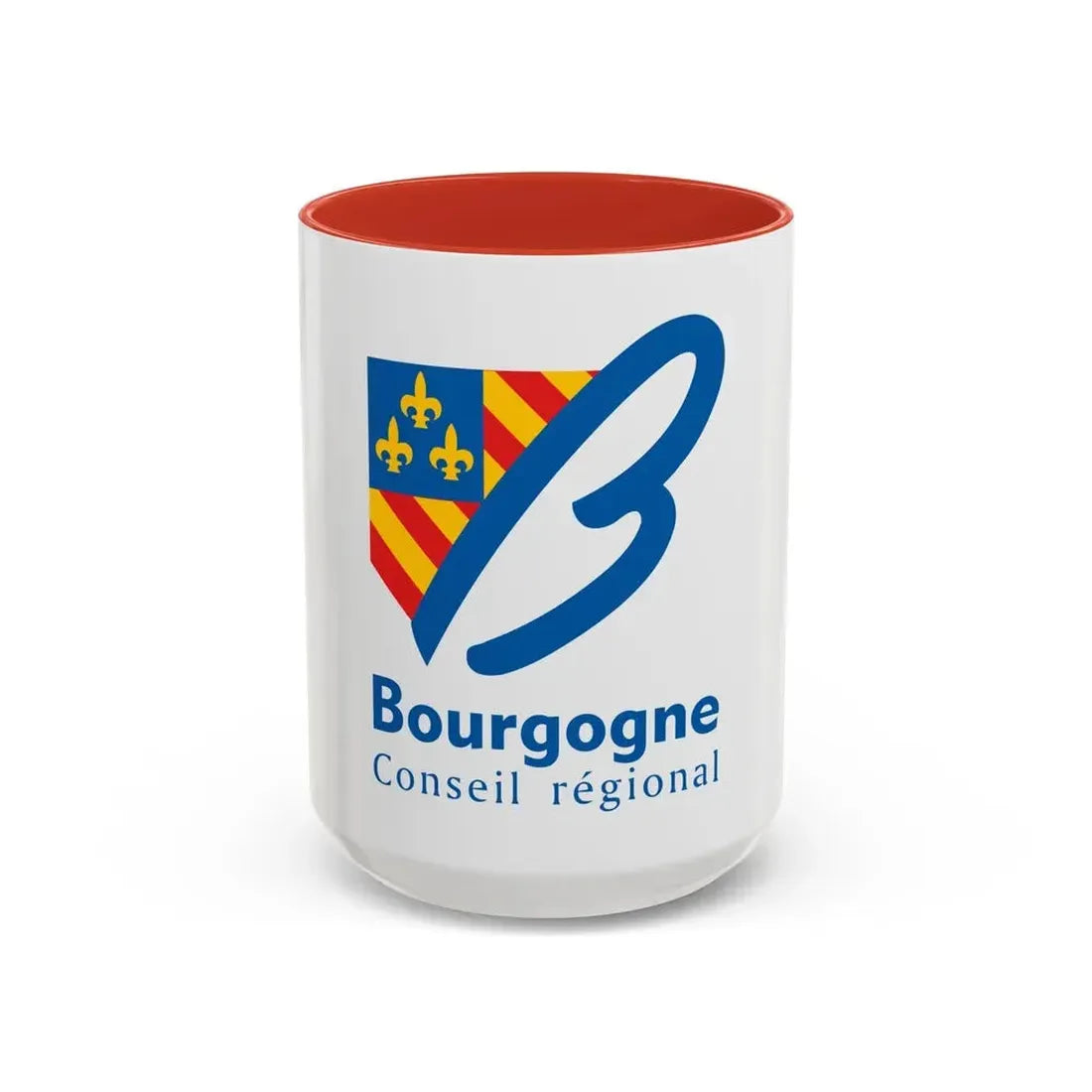 Flag of Bourgogne France 2 - Accent Coffee Mug 15oz Red - Go Mug Yourself