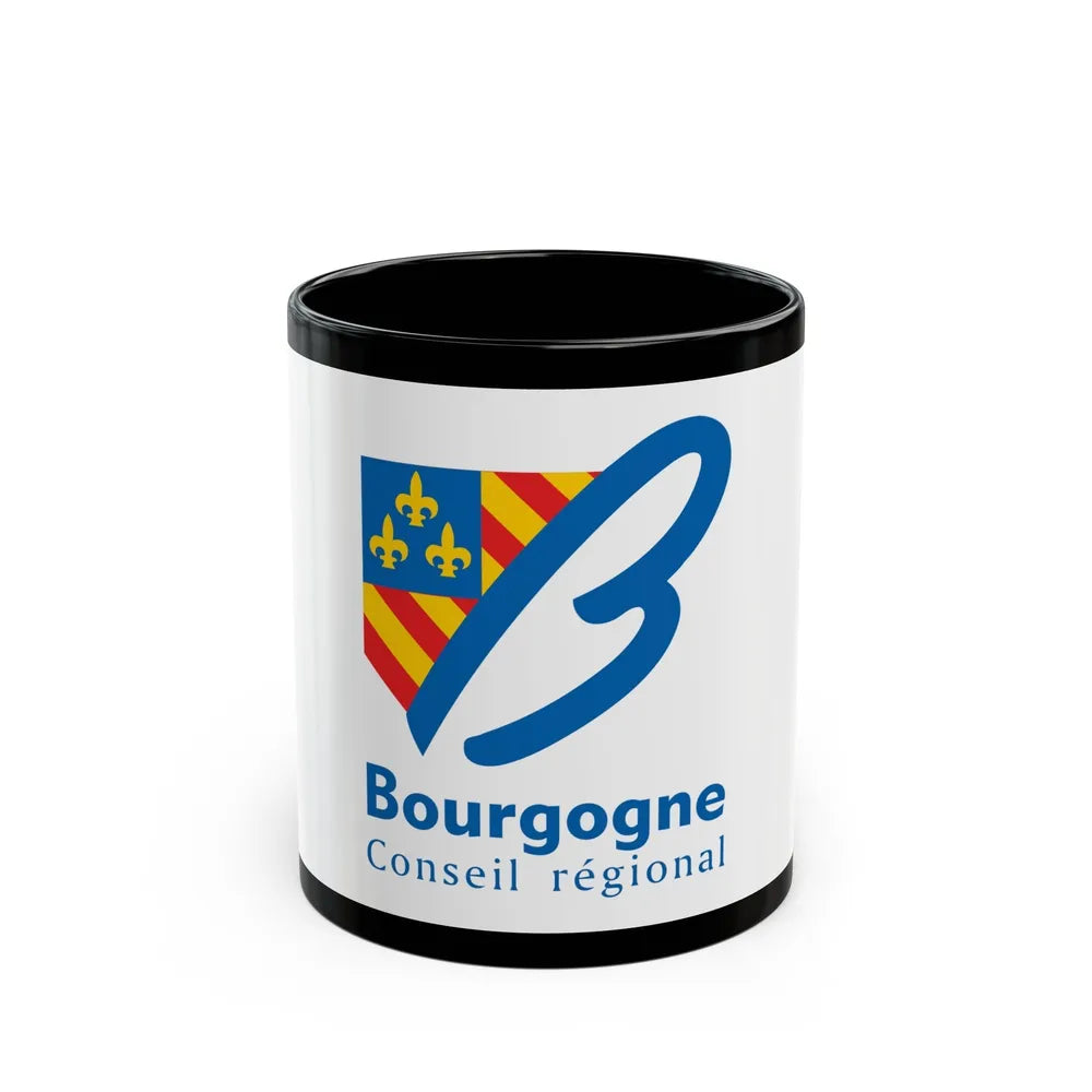 Flag of Bourgogne France 2 - Black Coffee Mug-11oz-Go Mug Yourself