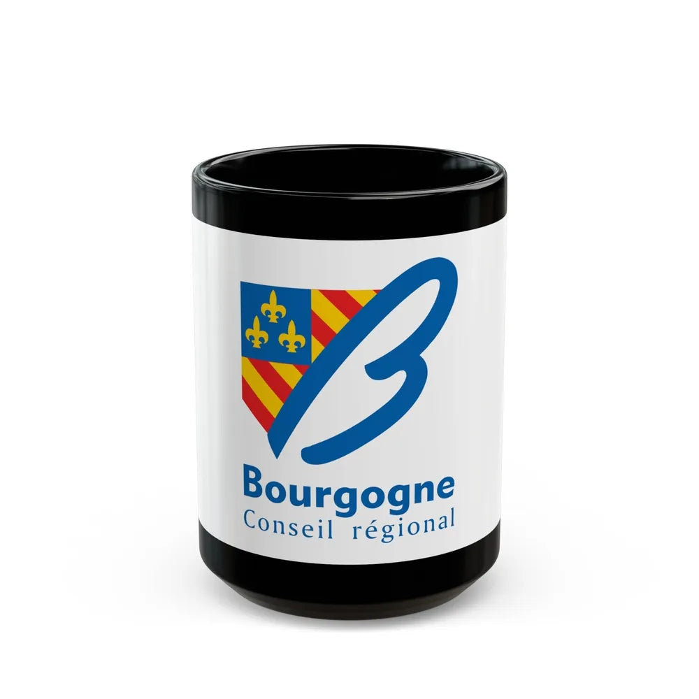 Flag of Bourgogne France 2 - Black Coffee Mug-15oz-Go Mug Yourself