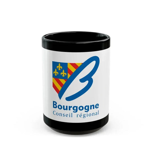 Flag of Bourgogne France 2 - Black Coffee Mug 15oz - Go Mug Yourself