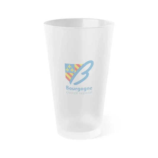 Flag of Bourgogne France 2 - Frosted Pint Glass 16oz 16oz Frosted - Go Mug Yourself