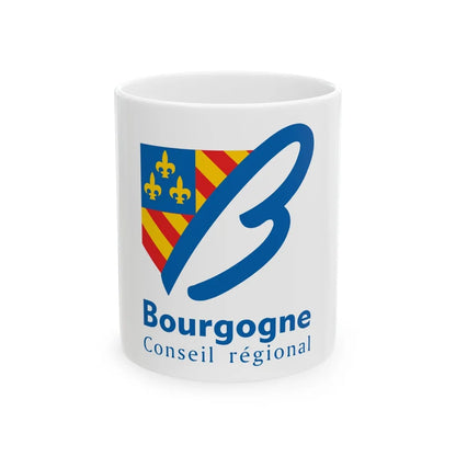 Flag of Bourgogne France 2 - White Coffee Mug-11oz-Go Mug Yourself