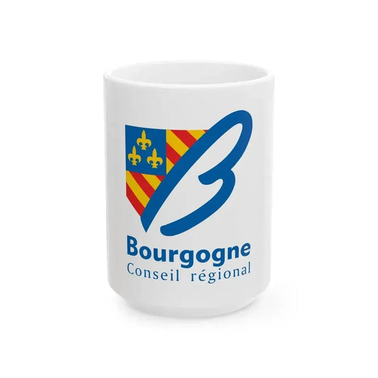 Flag of Bourgogne France 2 - White Coffee Mug 15oz - Go Mug Yourself