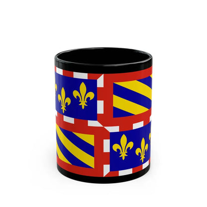 Flag of Bourgogne France - Black Coffee Mug-11oz-Go Mug Yourself