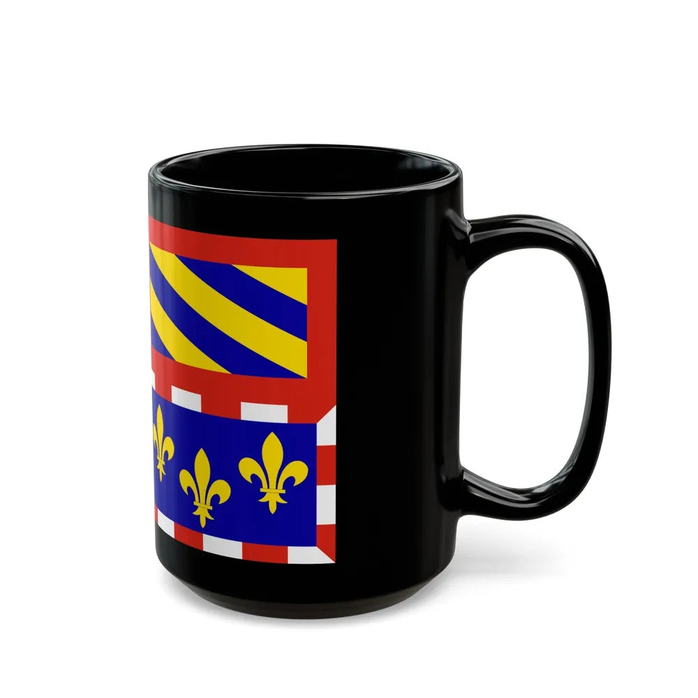 Flag of Bourgogne France - Black Coffee Mug-Go Mug Yourself