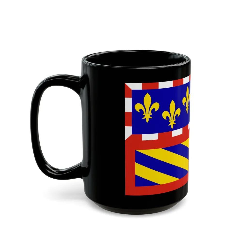 Flag of Bourgogne France - Black Coffee Mug-Go Mug Yourself