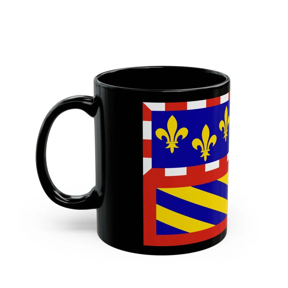 Flag of Bourgogne France - Black Coffee Mug-Go Mug Yourself