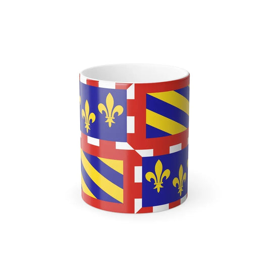 Flag of Bourgogne France - Color Changing Coffee Mug-11oz-Go Mug Yourself