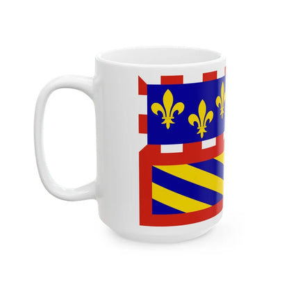 Flag of Bourgogne France - White Coffee Mug-Go Mug Yourself