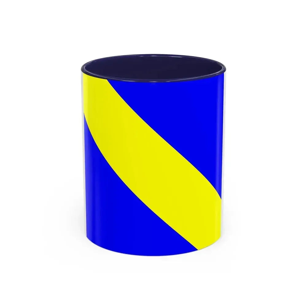 Flag of Bournens Switzerland - Accent Coffee Mug 11oz Navy - Go Mug Yourself