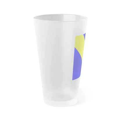 Flag of Bournens Switzerland - Frosted Pint Glass 16oz - Go Mug Yourself