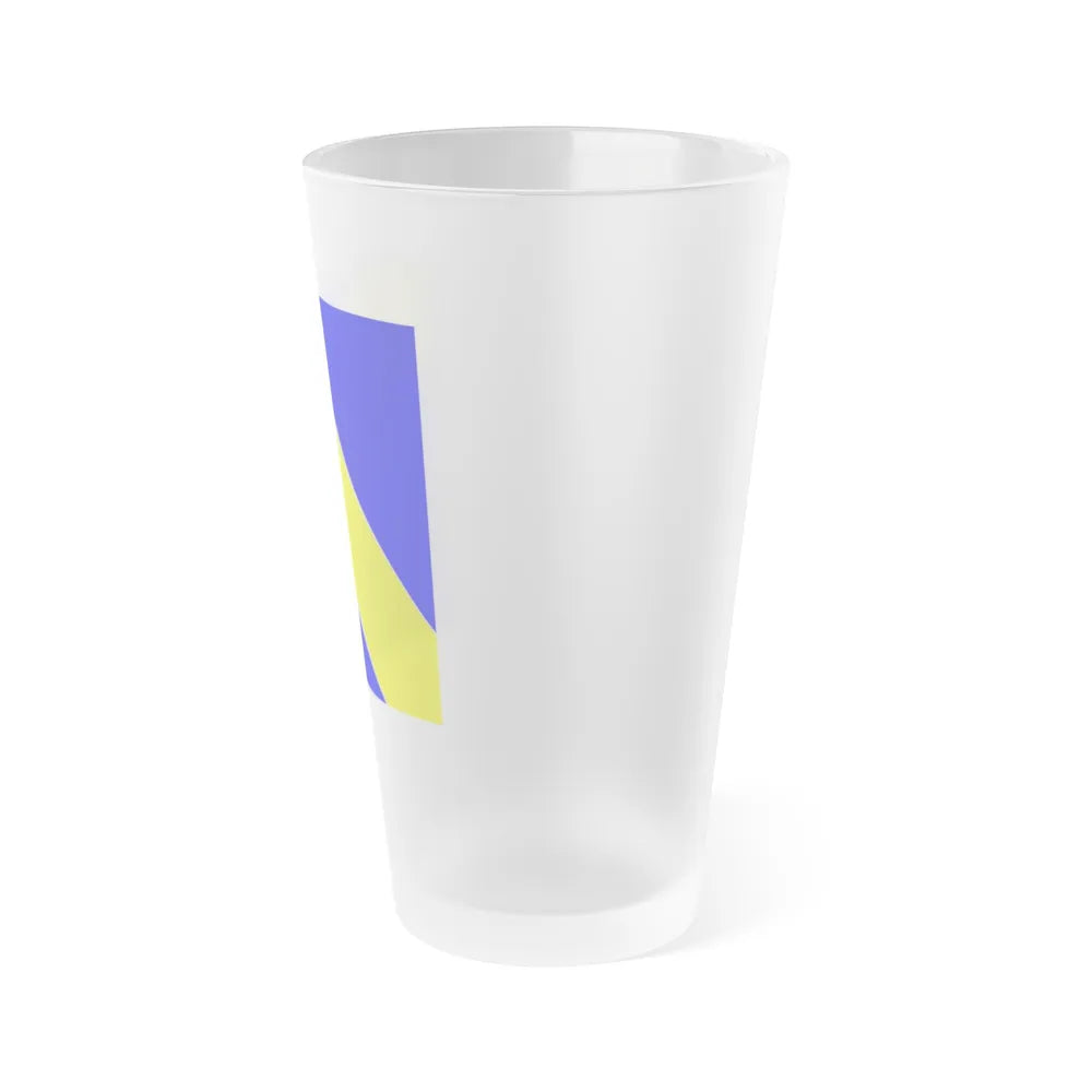 Flag of Bournens Switzerland - Frosted Pint Glass 16oz-Go Mug Yourself