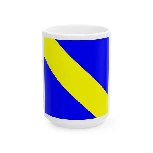 Flag of Bournens Switzerland - White Coffee Mug 15oz - Go Mug Yourself