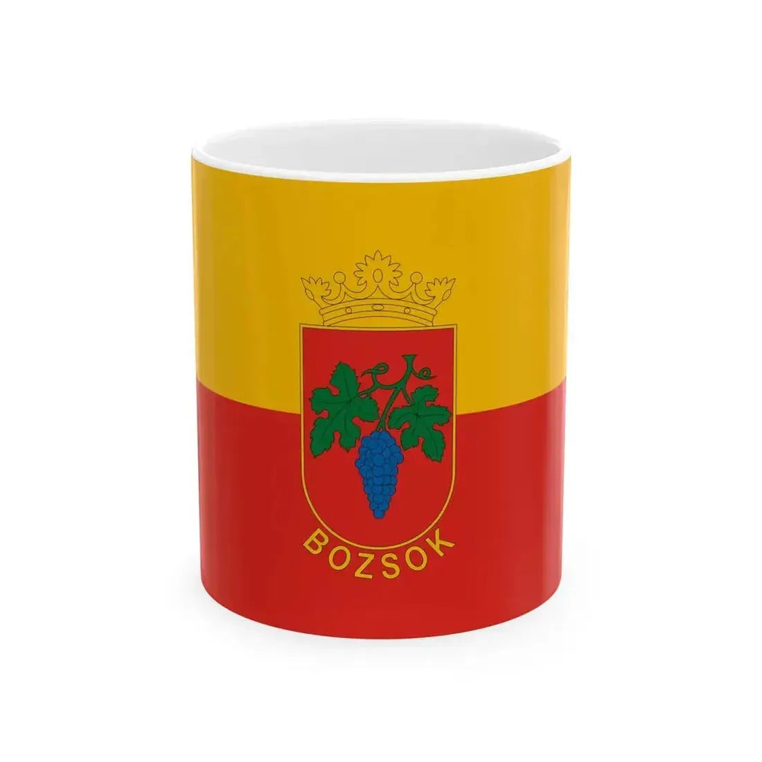Flag of Bozsok (Hungary) White Coffee Mug 11oz - Go Mug Yourself
