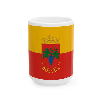 Flag of Bozsok (Hungary) White Coffee Mug 15oz - Go Mug Yourself