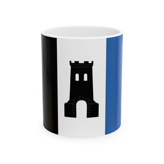 Flag of Braine-le-Comte Belgium (Belgium) White Coffee Mug-11oz-Go Mug Yourself