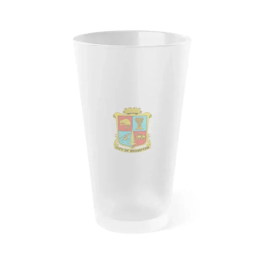 Flag of Brampton Canada - Frosted Pint Glass 16oz 16oz Frosted - Go Mug Yourself