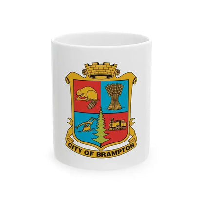 Flag of Brampton Canada - White Coffee Mug 11oz - Go Mug Yourself