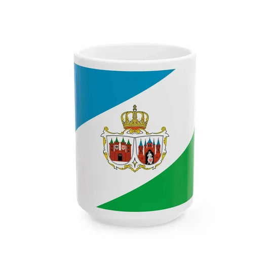 Flag of Brandenburg an der Havel Germany - White Coffee Mug 15oz - Go Mug Yourself