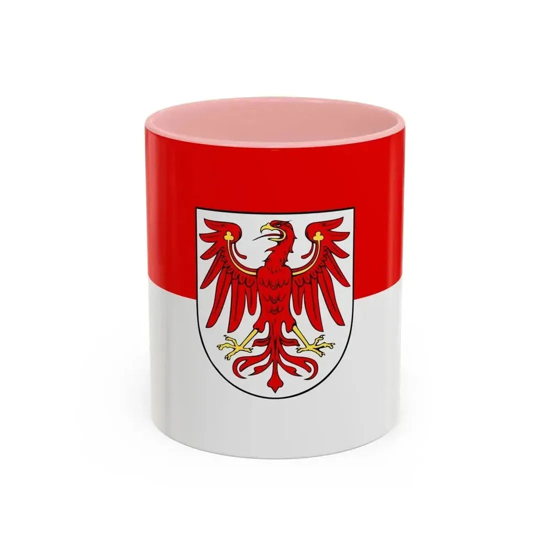 Flag of Brandenburg Germany - Accent Coffee Mug 11oz Pink - Go Mug Yourself