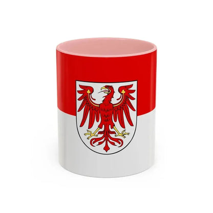 Flag of Brandenburg Germany - Accent Coffee Mug 11oz Pink - Go Mug Yourself