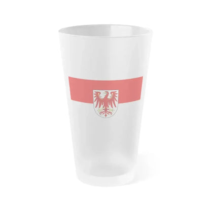 Flag of Brandenburg Germany - Frosted Pint Glass 16oz 16oz Frosted - Go Mug Yourself
