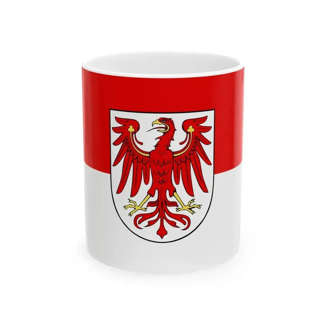 Flag of Brandenburg (Germany) White Coffee Mug 11oz - Go Mug Yourself