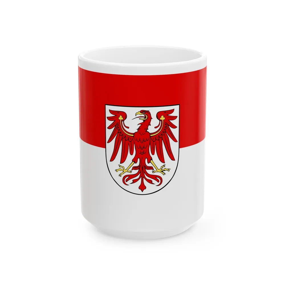 Flag of Brandenburg Germany - White Coffee Mug-15oz-Go Mug Yourself