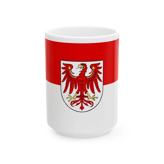 Flag of Brandenburg Germany - White Coffee Mug-15oz-Go Mug Yourself