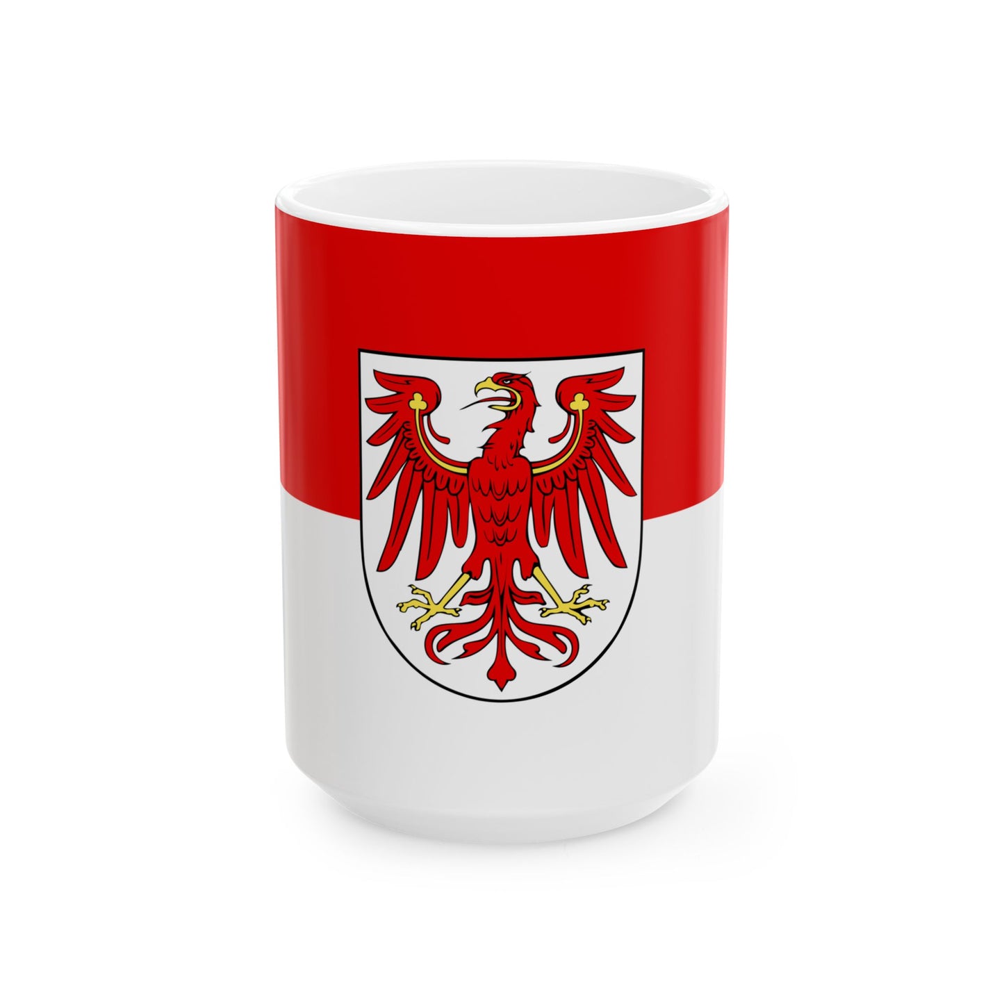 Flag of Brandenburg (Germany) White Coffee Mug-15oz-Go Mug Yourself