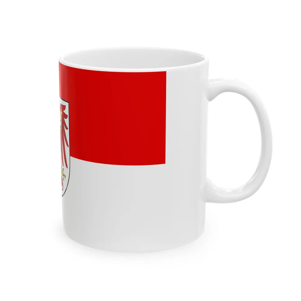 Flag of Brandenburg Germany - White Coffee Mug-Go Mug Yourself