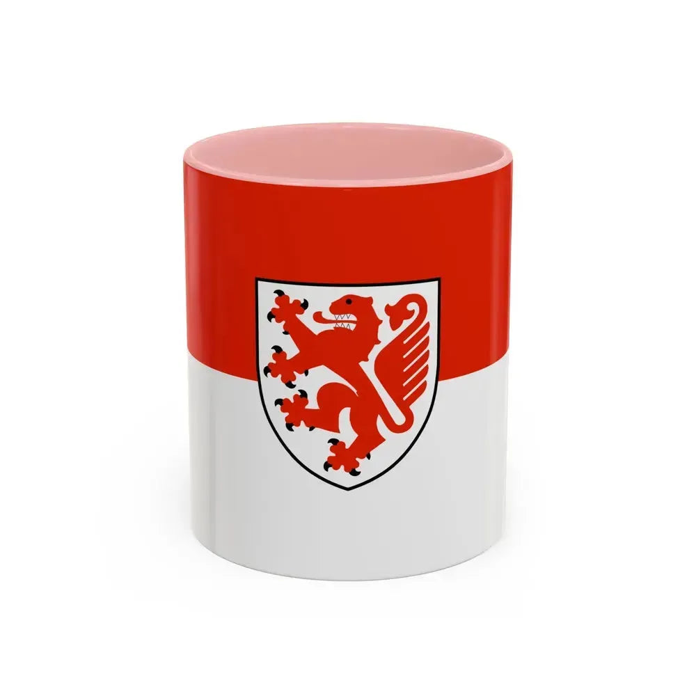 Flag of Braunschweig Germany - Accent Coffee Mug 11oz Pink - Go Mug Yourself