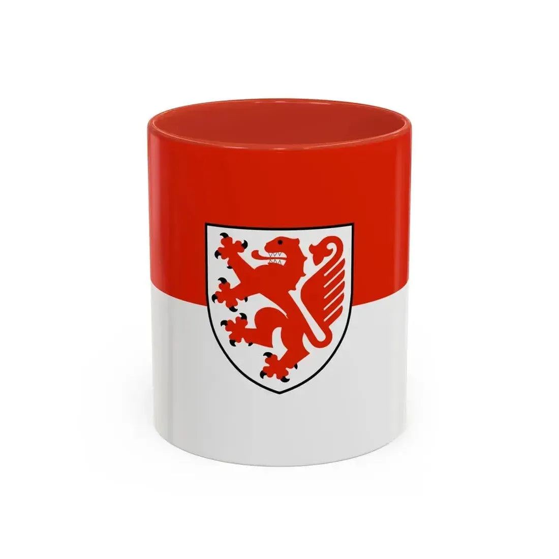 Flag of Braunschweig Germany - Accent Coffee Mug 11oz Red - Go Mug Yourself