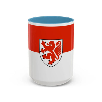 Flag of Braunschweig Germany - Accent Coffee Mug 15oz Light Blue - Go Mug Yourself